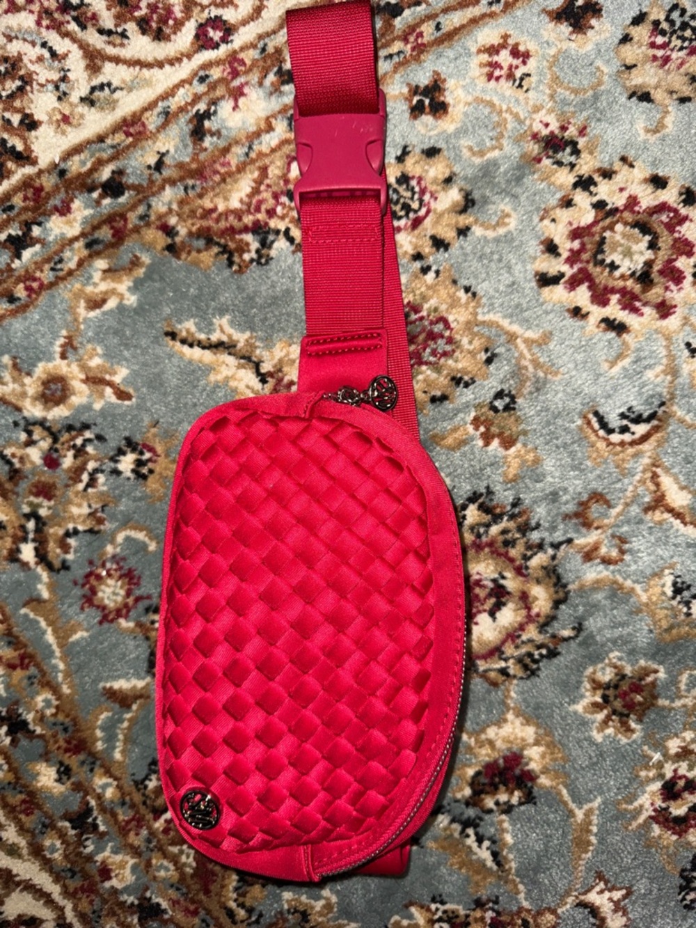 Steve Madden Red Quilted Crossbody Belt Bag